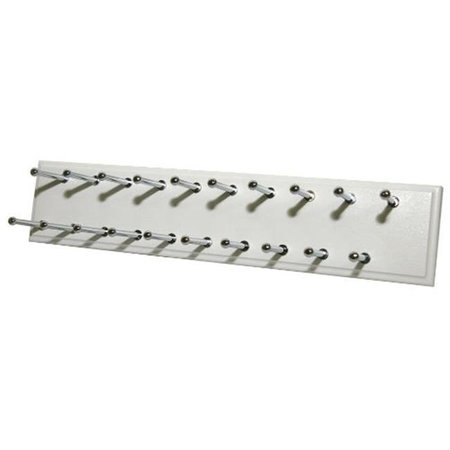 EYECATCHER Sliding Tie Rack; White EY535581